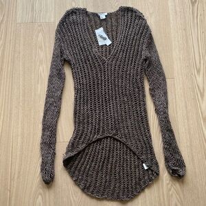 Helmut Lang Crochet Knit Longsleeve Top/Dress Grunge Girl Core